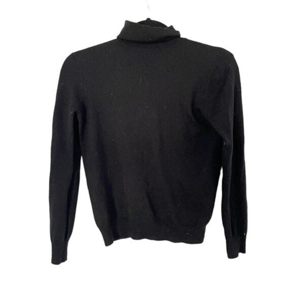 Express sweater womens black merino wool turtleneck sweater medium - Picture 1 of 9